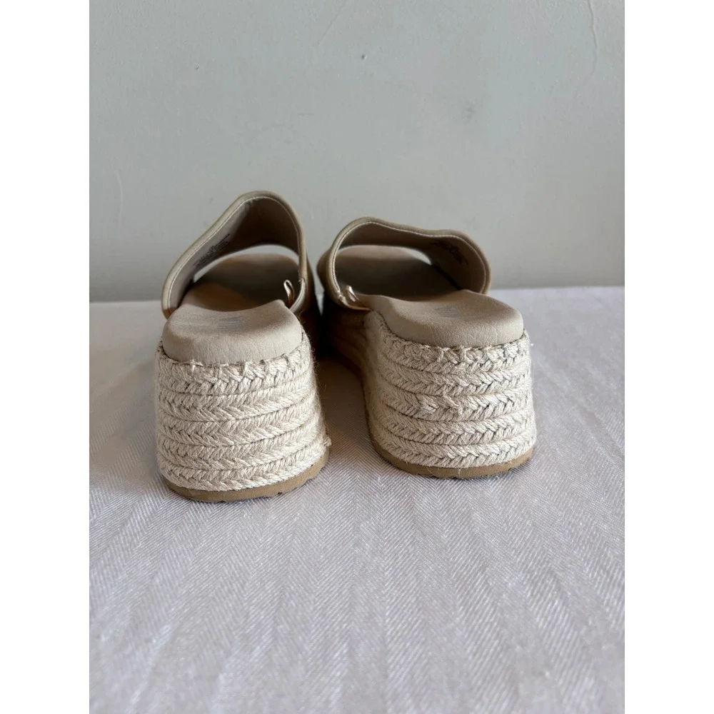 MIA Nura‎ Tan Platform Espadrille Slides Women 7M GS1571409SF Faux Suede Sandals